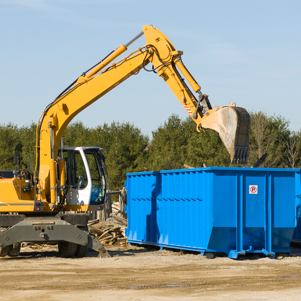 what size residential dumpster rentals are available in Columbus Minnesota